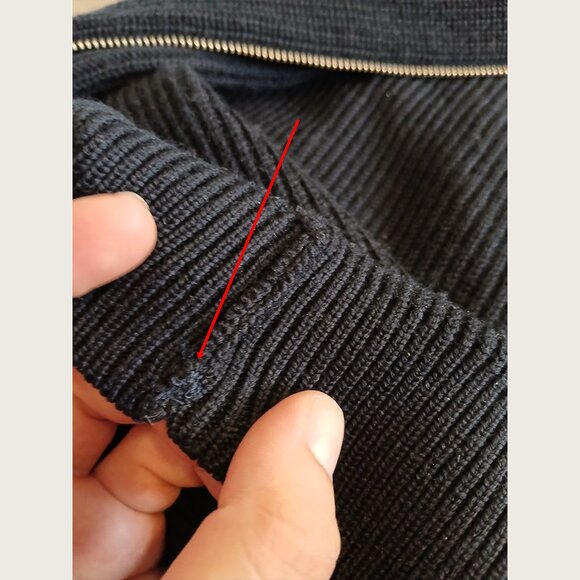 COS - Navy full zip wool sweater - Sz M - AS IS - Picture 8 of 8